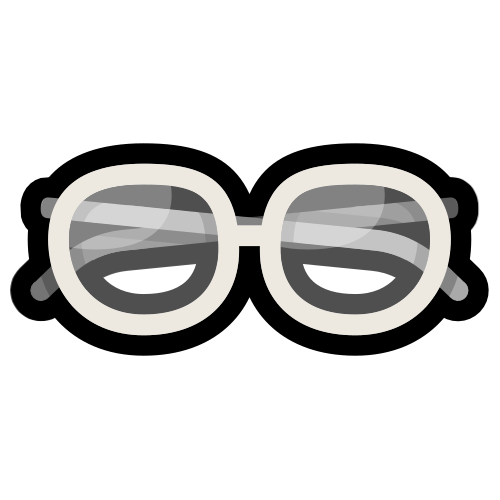 a folded pair of glasses.